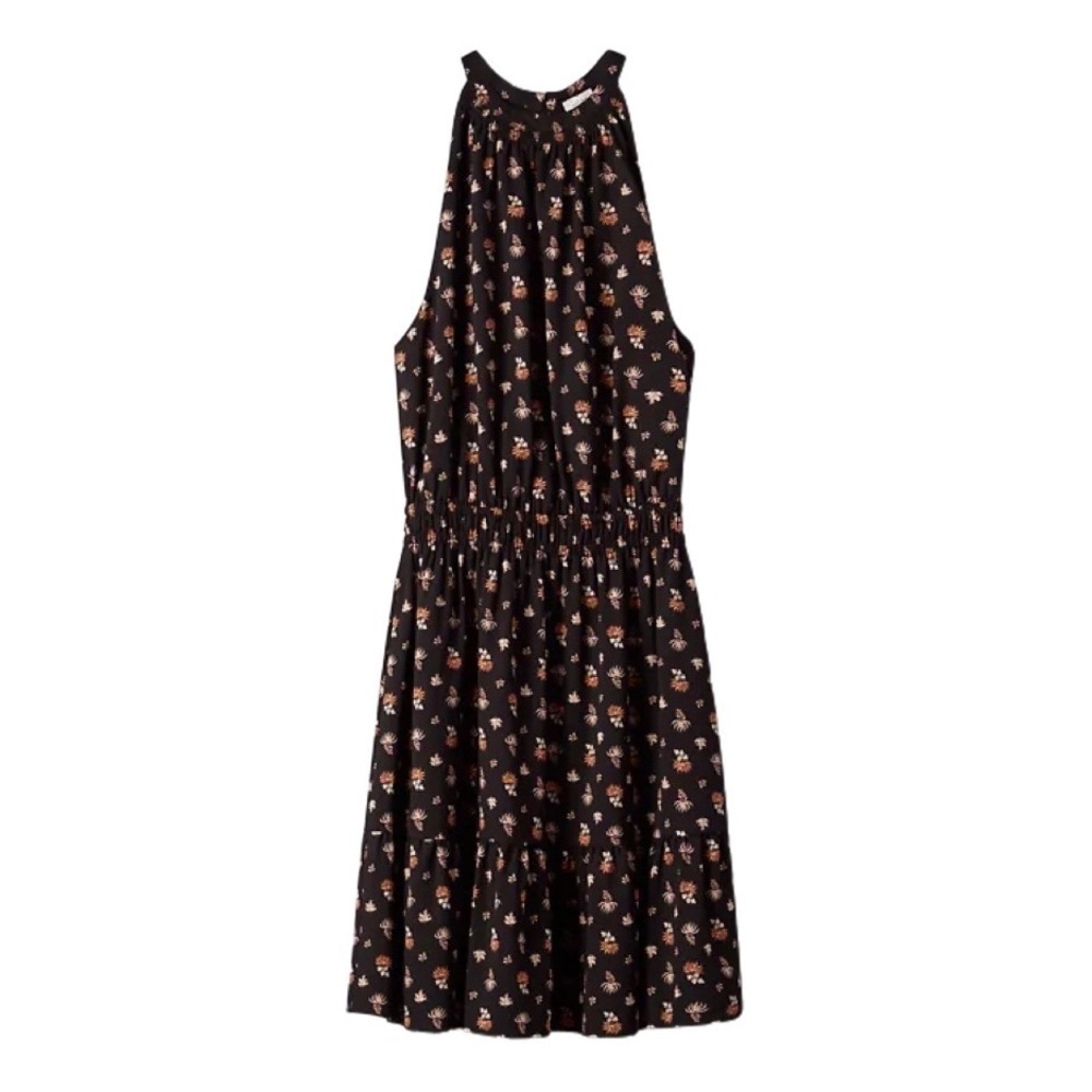 Aritzia Wilfred Effet Floral High Neck Mini Dress